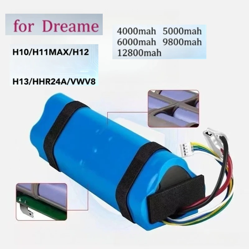12800mAh Compatible for Dreame Floor Cleaning Machine VWV8 HHR24A H10 H12S M13 H11 H12 Home Appliance Battery Replacement
12800mAh Compatible for Dreame Floor Cleaning Machine VWV8 HHR24A H10 H12S M13 H11 H12 Home Appliance Battery Replacement