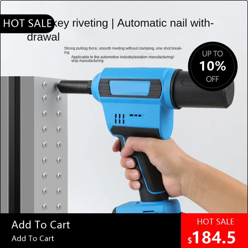 808 Electric Rivet Gun Power Riveting Tool Automatic Blind Riveter Rivet Nut 1/4" Capacity Steel Aluminum Rivet Ch
808 Electric Rivet Gun Power Riveting Tool Automatic Blind Riveter Rivet Nut 1/4" Capacity Steel Aluminum Rivet Ch