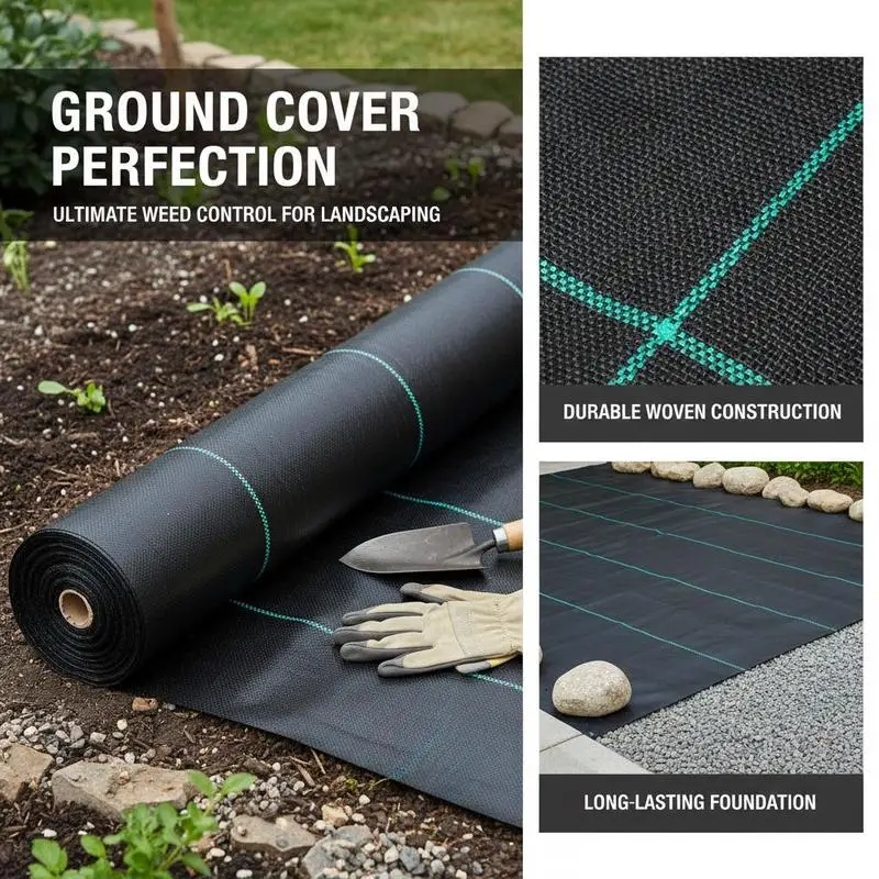 Garden Ground Cover 6x100FT For Driveways Flowerbeds Vegetable Patches Heavy Duty Woven PP Geotextile Fabric Landscape Weed Blocker Mat Black Multi-purpose Yard Underlayment High Density Permeable Barrier Layout Material Outdoor Soil Control Fabric
Garden Ground Cover 6x100FT For Driveways Flowerbeds Vegetable Patches Heavy Duty Woven PP Geotextile Fabric Landscape Weed Blocker Mat Black Multi-purpose Yard Underlayment High Density Permeable Barrier Layout Material Outdoor Soil Control Fabric