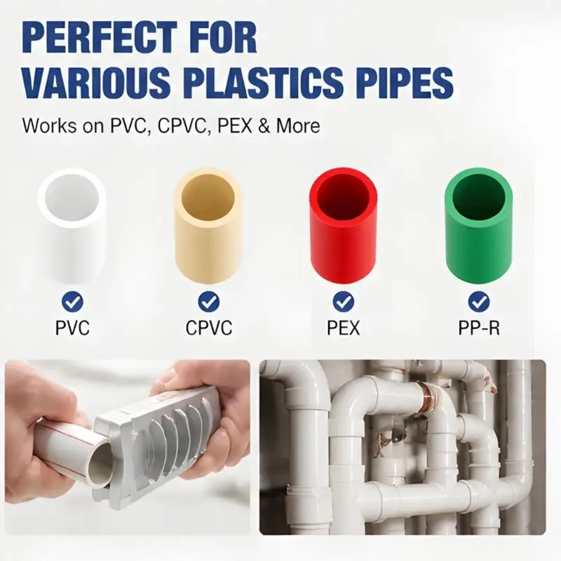 Plastic Pipe Deburring Tool With Ergonomic Handle For Smooth Joints On PVC And Polyethylene Materials D2RD
Plastic Pipe Deburring Tool With Ergonomic Handle For Smooth Joints On PVC And Polyethylene Materials D2RD