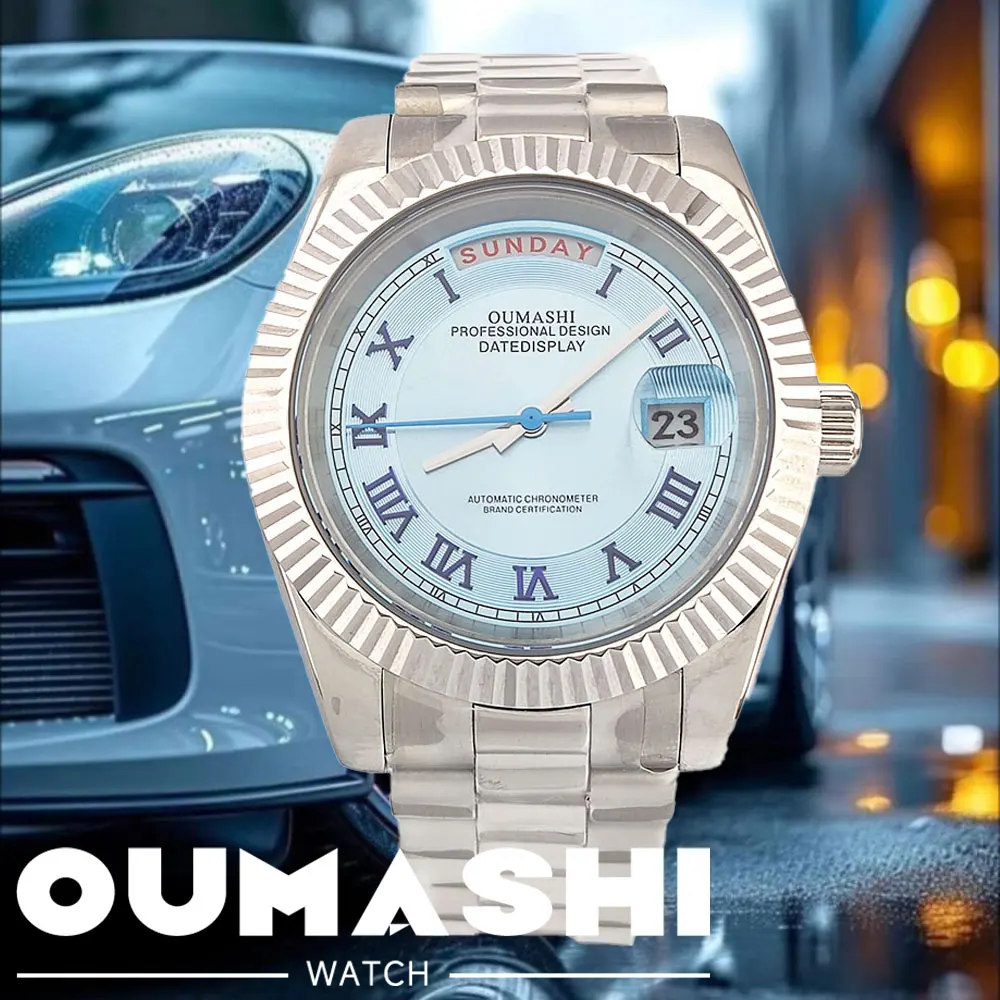 36mm/39mm, Miyota8285 men's automatic mechanical watch, sapphire glass stainless steel case, men's water-resistant watch
36mm/39mm, Miyota8285 men's automatic mechanical watch, sapphire glass stainless steel case, men's water-resistant watch