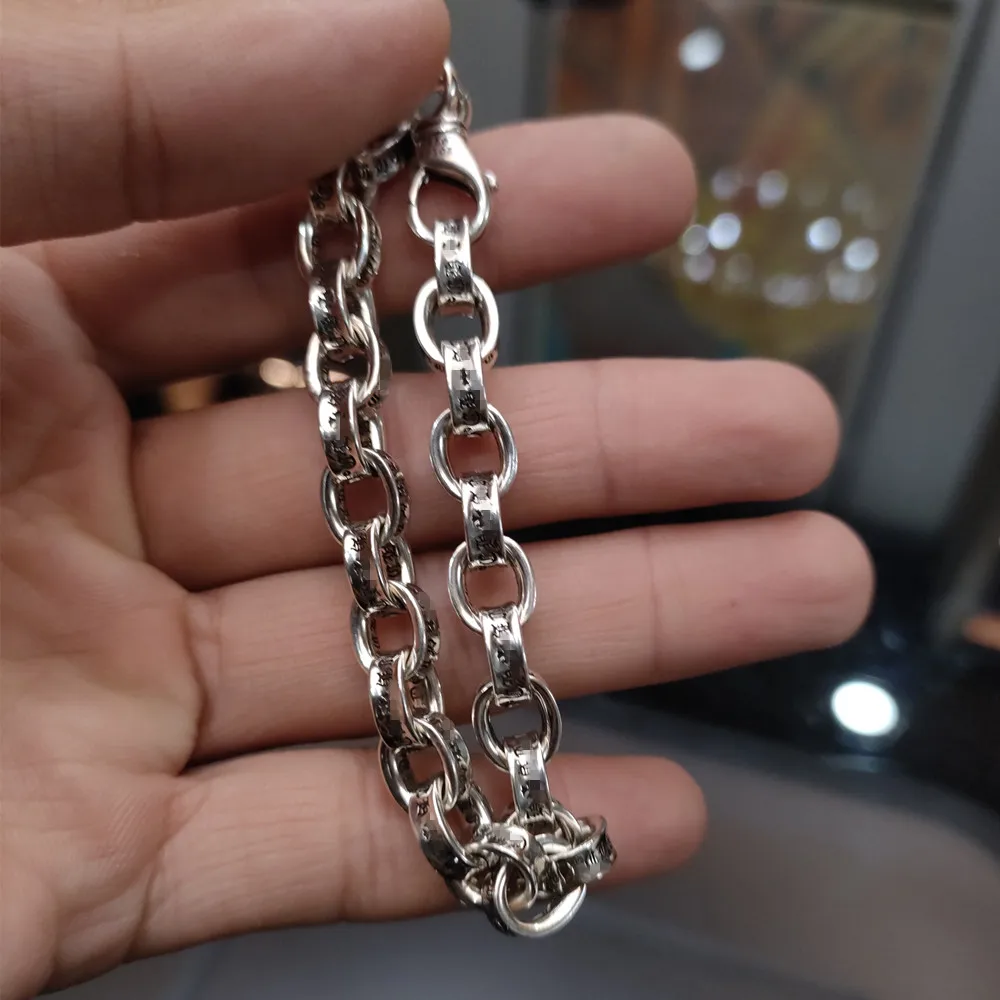 925 Sterling Silver Cross Bracelet Men's Trendy Versatile Personalized Retro European American Thai Silver Letter women punk
925 Sterling Silver Cross Bracelet Men's Trendy Versatile Personalized Retro European American Thai Silver Letter women punk