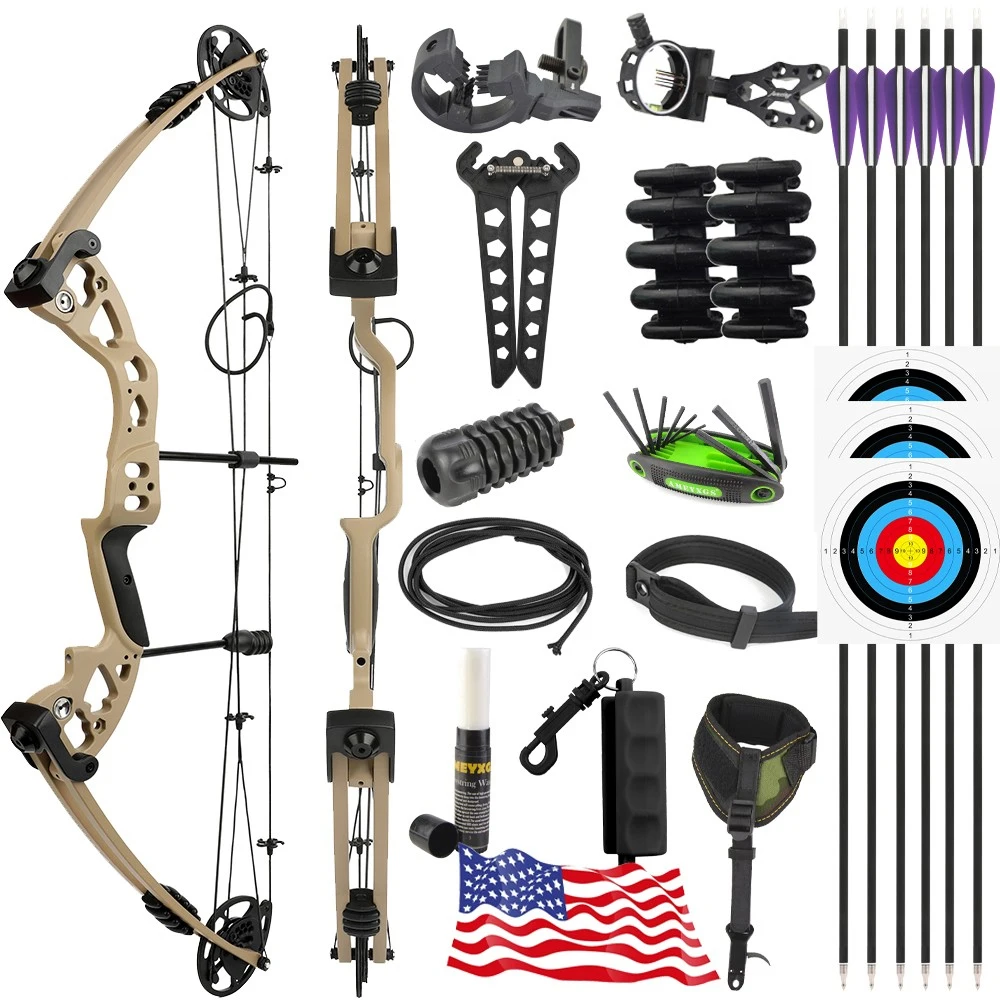JUNXING 30-55lbs Archery Compound Bow Set High Strength Alloys Bow 310FPS Arrow Speed for Right Hand Shooting Hunting Bow
JUNXING 30-55lbs Archery Compound Bow Set High Strength Alloys Bow 310FPS Arrow Speed for Right Hand Shooting Hunting Bow