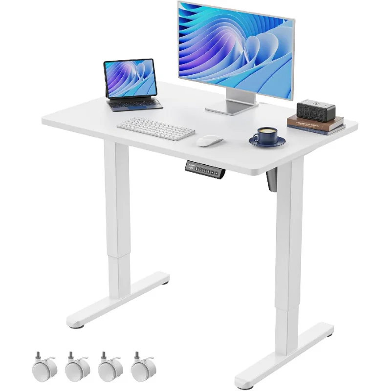 Electric Small Standing Desk, 35" x 24" Whole Piece Desktop, Adjustable Height Computer Desk, 4 Height Memory Settings,
Electric Small Standing Desk, 35" x 24" Whole Piece Desktop, Adjustable Height Computer Desk, 4 Height Memory Settings,