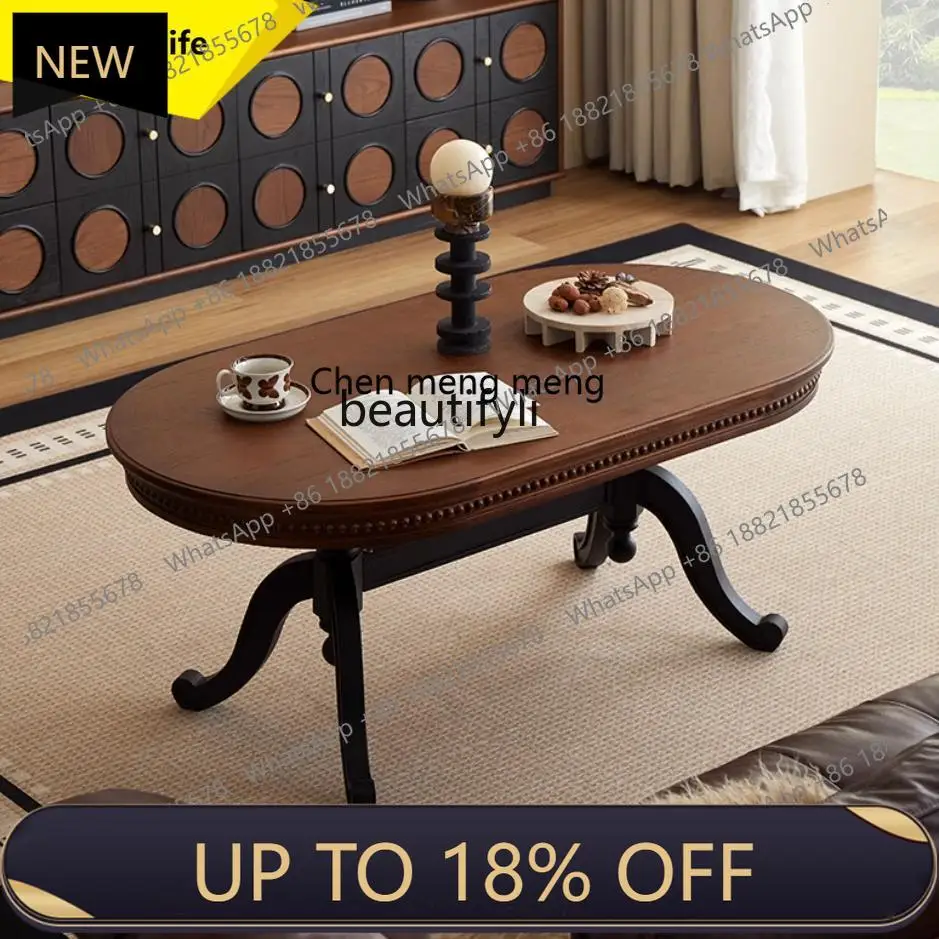 P178 French Style Solid Wood Coffee Table Living Room Movable Oval Tea Table American Retro Relief Home Small Tea Table
P178 French Style Solid Wood Coffee Table Living Room Movable Oval Tea Table American Retro Relief Home Small Tea Table