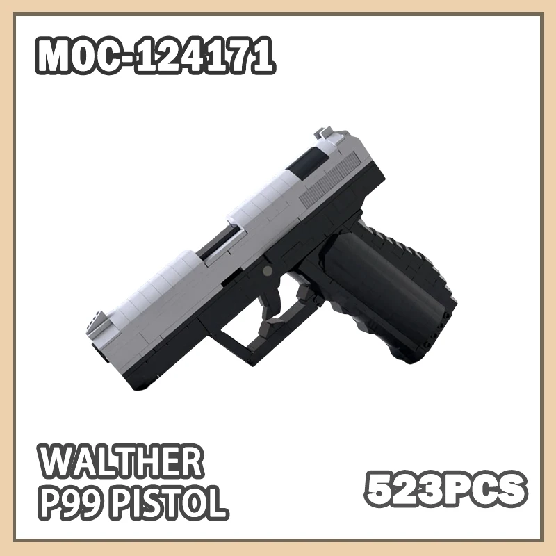 MOC-124171 Walther P99 Pistol Simulation DIY Model Building Block Weapon Assembly High-quality Particle Creative Boy Gift 523PCS
MOC-124171 Walther P99 Pistol Simulation DIY Model Building Block Weapon Assembly High-quality Particle Creative Boy Gift 523PCS