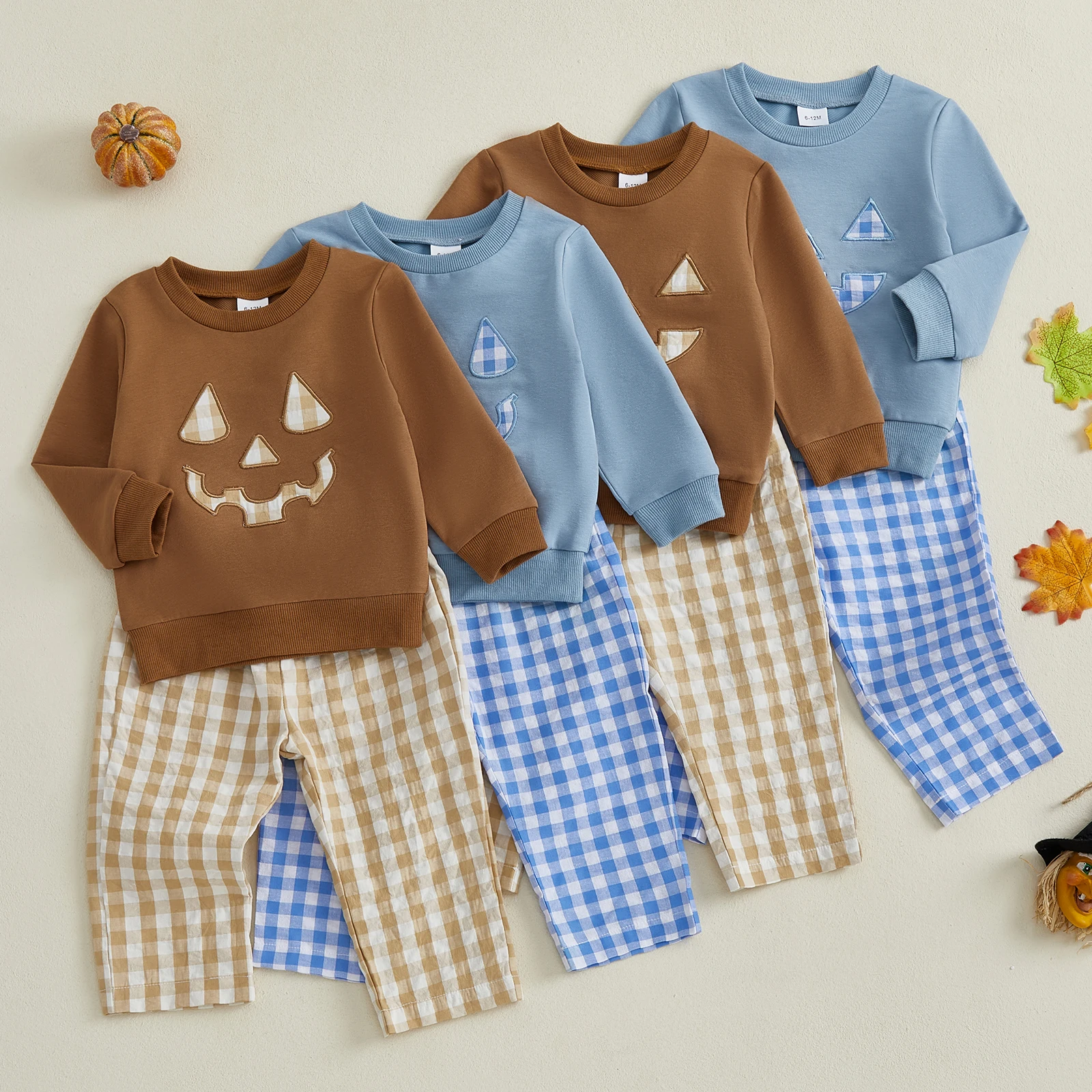 Lioraitiin Toddler Baby Boys Girls 2Pcs Halloween Outfits Long Sleeve Pullover Tops + Plaid Pants Set Clothes
Lioraitiin Toddler Baby Boys Girls 2Pcs Halloween Outfits Long Sleeve Pullover Tops + Plaid Pants Set Clothes