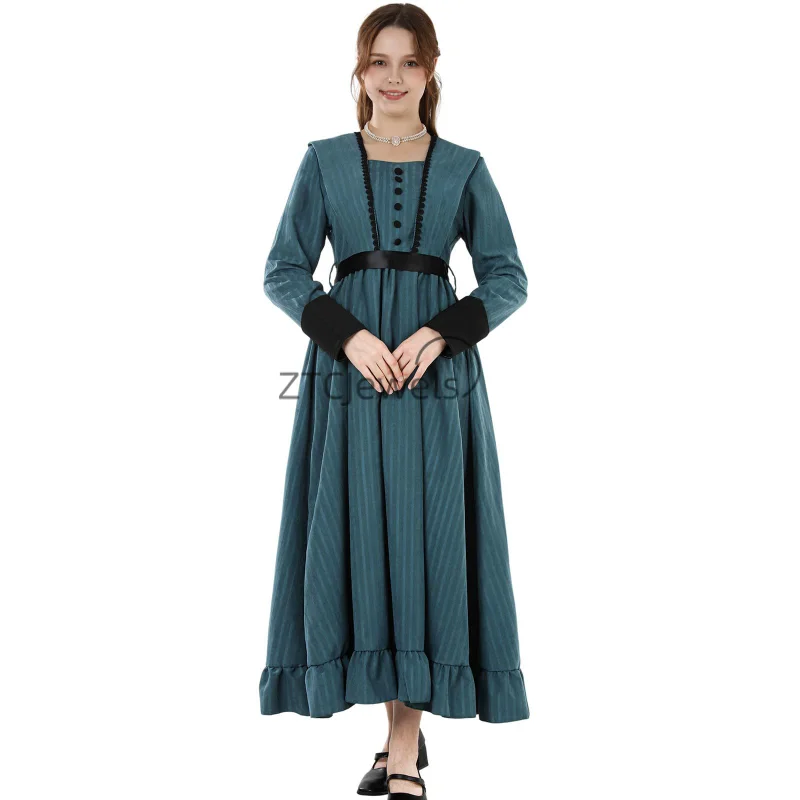 Medieval Clothing Women's Long Renaissance Dress Blue Victorian Era Role-playing Dress for Women
Medieval Clothing Women's Long Renaissance Dress Blue Victorian Era Role-playing Dress for Women