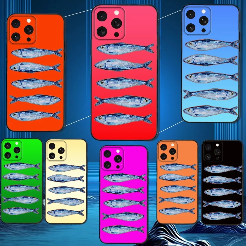 Sardines Fish Art Phone Case For iPhone 16,15,14,13,12,11 Plus,Pro Max,XS,X,XR,SE,Mini,8,7,Soft Silicone Black Cover
Sardines Fish Art Phone Case For iPhone 16,15,14,13,12,11 Plus,Pro Max,XS,X,XR,SE,Mini,8,7,Soft Silicone Black Cover