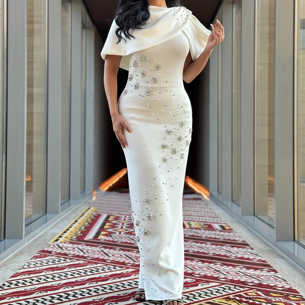 Customized Straight Evening Dresses Floor-length O-neck Sleeveless Prom Gown Fashion Crystal Beading Simple Stole Party Gown
Customized Straight Evening Dresses Floor-length O-neck Sleeveless Prom Gown Fashion Crystal Beading Simple Stole Party Gown