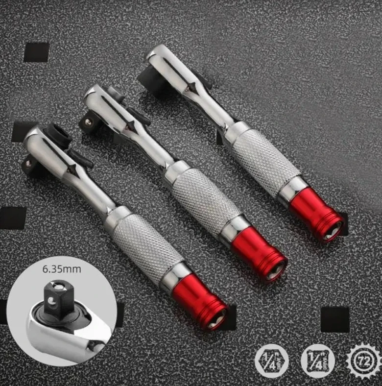 Для плотного космического авто/домашнего ремонта, 1/4 дюйма, двойной ключ с храповым механизмом, 360° ° Противоскользящая ручка
Для плотного космического авто/домашнего ремонта, 1/4 дюйма, двойной ключ с храповым механизмом, 360° ° Противоскользящая ручка