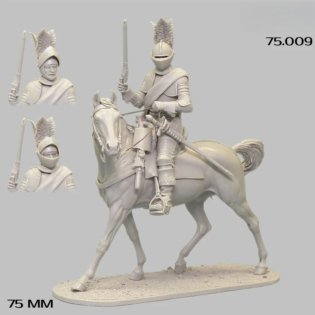 Комплект неокрашенной модели из смолы 75 мм, военная тема, 1630 AD, кавалерия на груди в разобранном виде и неокрашенная GK
Комплект неокрашенной модели из смолы 75 мм, военная тема, 1630 AD, кавалерия на груди в разобранном виде и неокрашенная GK