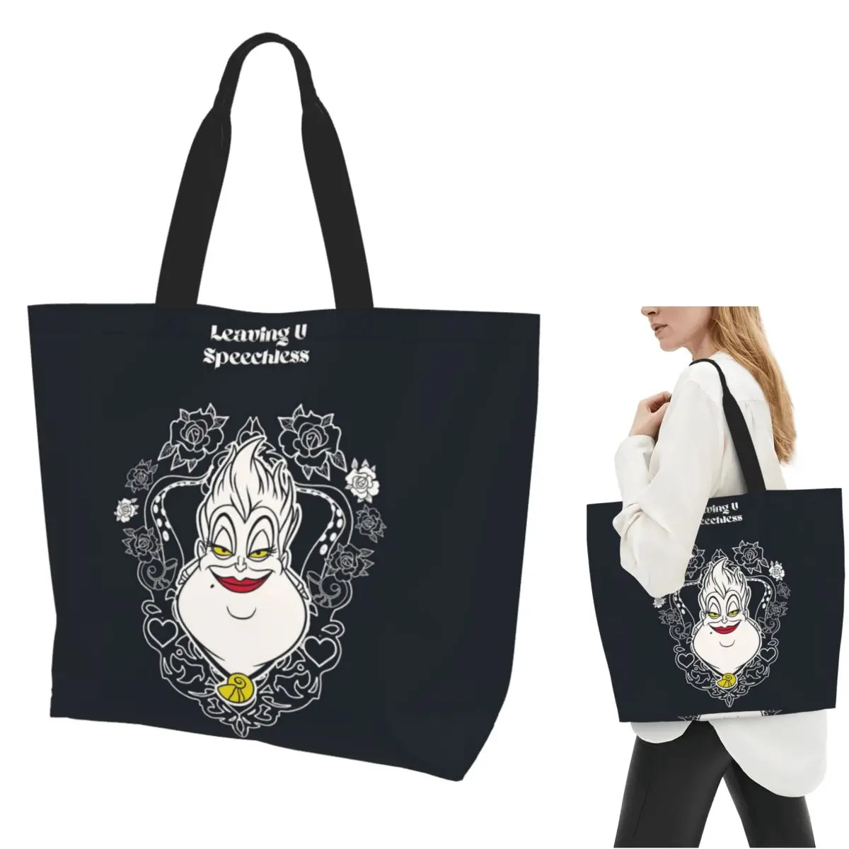 Villains Ursula Shopping Tote Bag Canvas Large Capacity Shoulder Bags Shopper Grocery Handbag for Women
Villains Ursula Shopping Tote Bag Canvas Large Capacity Shoulder Bags Shopper Grocery Handbag for Women