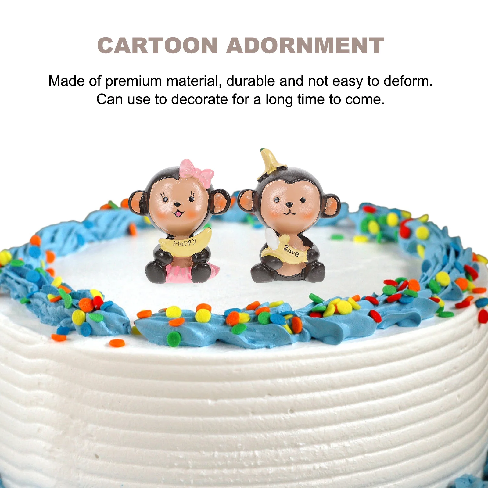 2Pcs Cute Monkey Ornaments Bright Color Resin Decorative Set for Room Car Desk Party Cake Adornment Household Festival Present
2Pcs Cute Monkey Ornaments Bright Color Resin Decorative Set for Room Car Desk Party Cake Adornment Household Festival Present