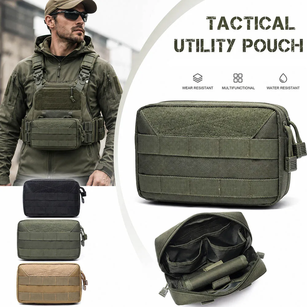 Tactical MOLLE Pouch Utility EDC Tool Bag Compact Medical IFAK Pack Durable Nylon Storage Pouch For Backpack Vest Camping Hiking
Tactical MOLLE Pouch Utility EDC Tool Bag Compact Medical IFAK Pack Durable Nylon Storage Pouch For Backpack Vest Camping Hiking