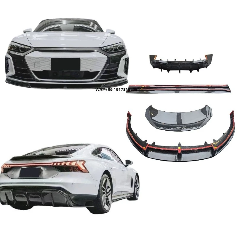 For E-TRON GT 2020-2024 Dry Carbon Fiber Front Lip Side Skirt and Rear Diffuser Spoiler Body Kit
For E-TRON GT 2020-2024 Dry Carbon Fiber Front Lip Side Skirt and Rear Diffuser Spoiler Body Kit