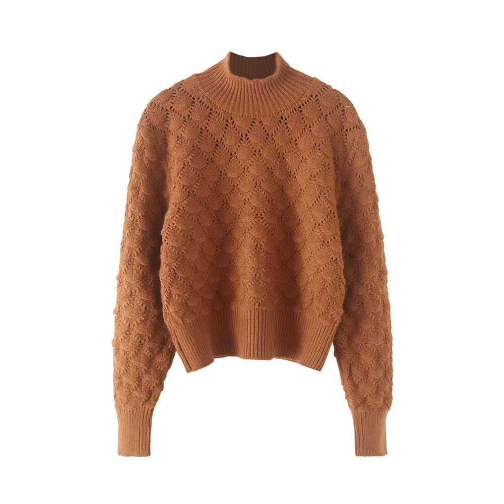 Kar&Otza 2024 new women's fashionable and versatile stand up collar long sleeved round neck knitted top
Kar&Otza 2024 new women's fashionable and versatile stand up collar long sleeved round neck knitted top