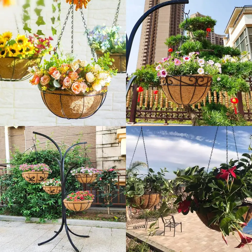 Набор из 4 металлических подвесных кашпо (14 дюймов) для улицы, круглые подвесные корзины для растений на цепи с сетчатыми вкладышами
Набор из 4 металлических подвесных кашпо (14 дюймов) для улицы, круглые подвесные корзины для растений на цепи с сетчатыми вкладышами