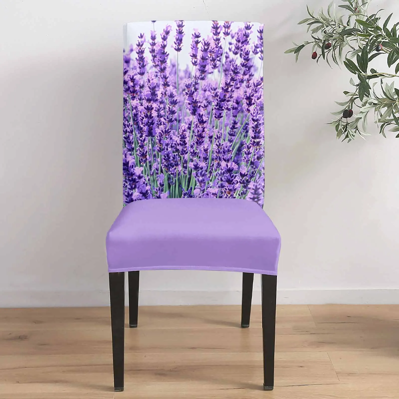 Purple Lavender Flowers Print Chair Cover for Dining Room Spandex Stretch Seat Cover for Wedding Banquet Party Seat Case
Purple Lavender Flowers Print Chair Cover for Dining Room Spandex Stretch Seat Cover for Wedding Banquet Party Seat Case