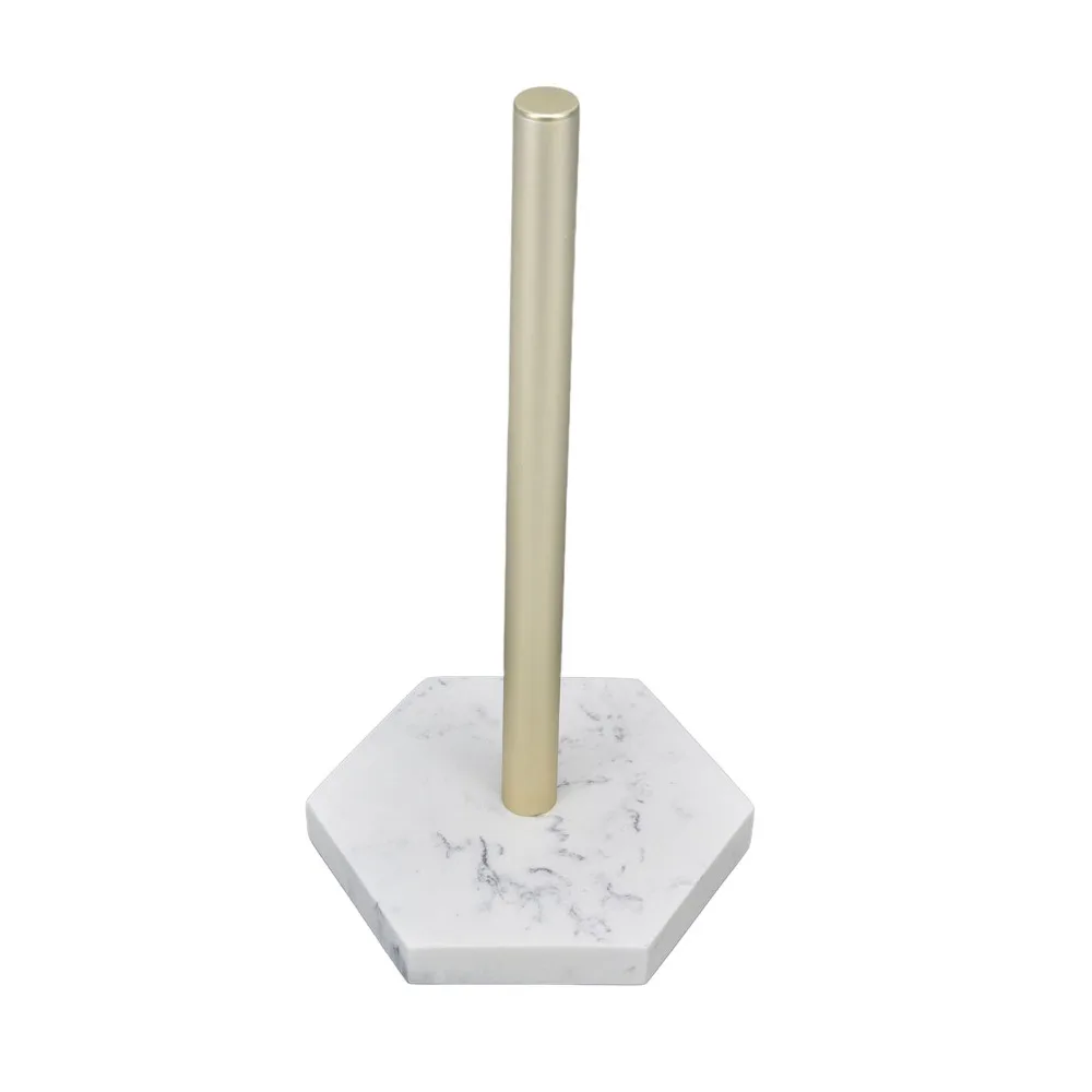 Resin Stainless Steel Paper Towel Holder Simulation Marble Gold Paper Towel Rack with Weighted Base Multifunctional
Resin Stainless Steel Paper Towel Holder Simulation Marble Gold Paper Towel Rack with Weighted Base Multifunctional