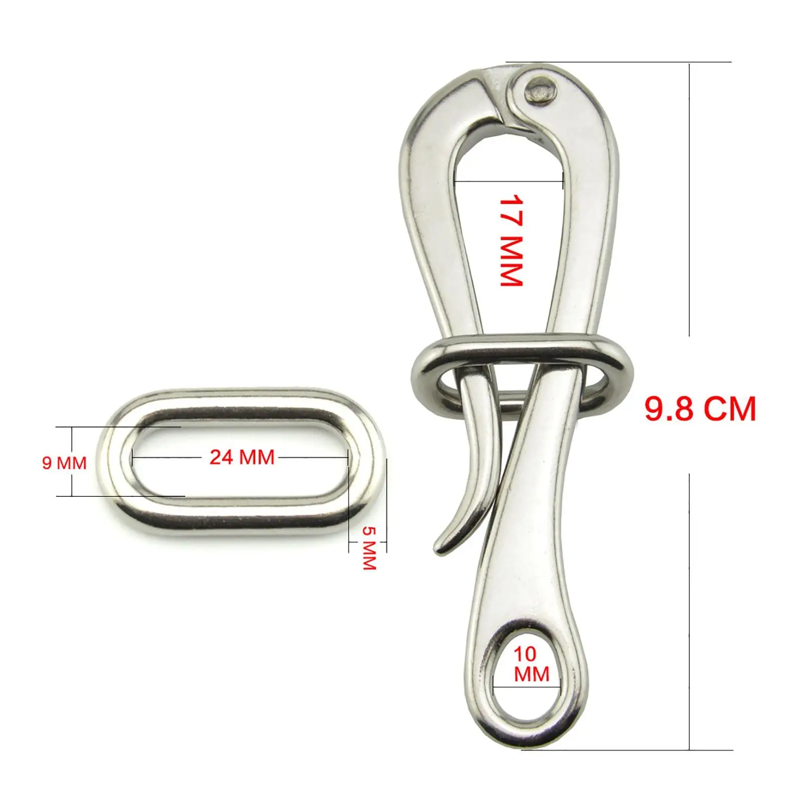Hooks & Eye Marine Hardware Accessories 316 Stainless Steel Sailing Yacht Boat for Lifeboats Liferafts
Hooks & Eye Marine Hardware Accessories 316 Stainless Steel Sailing Yacht Boat for Lifeboats Liferafts