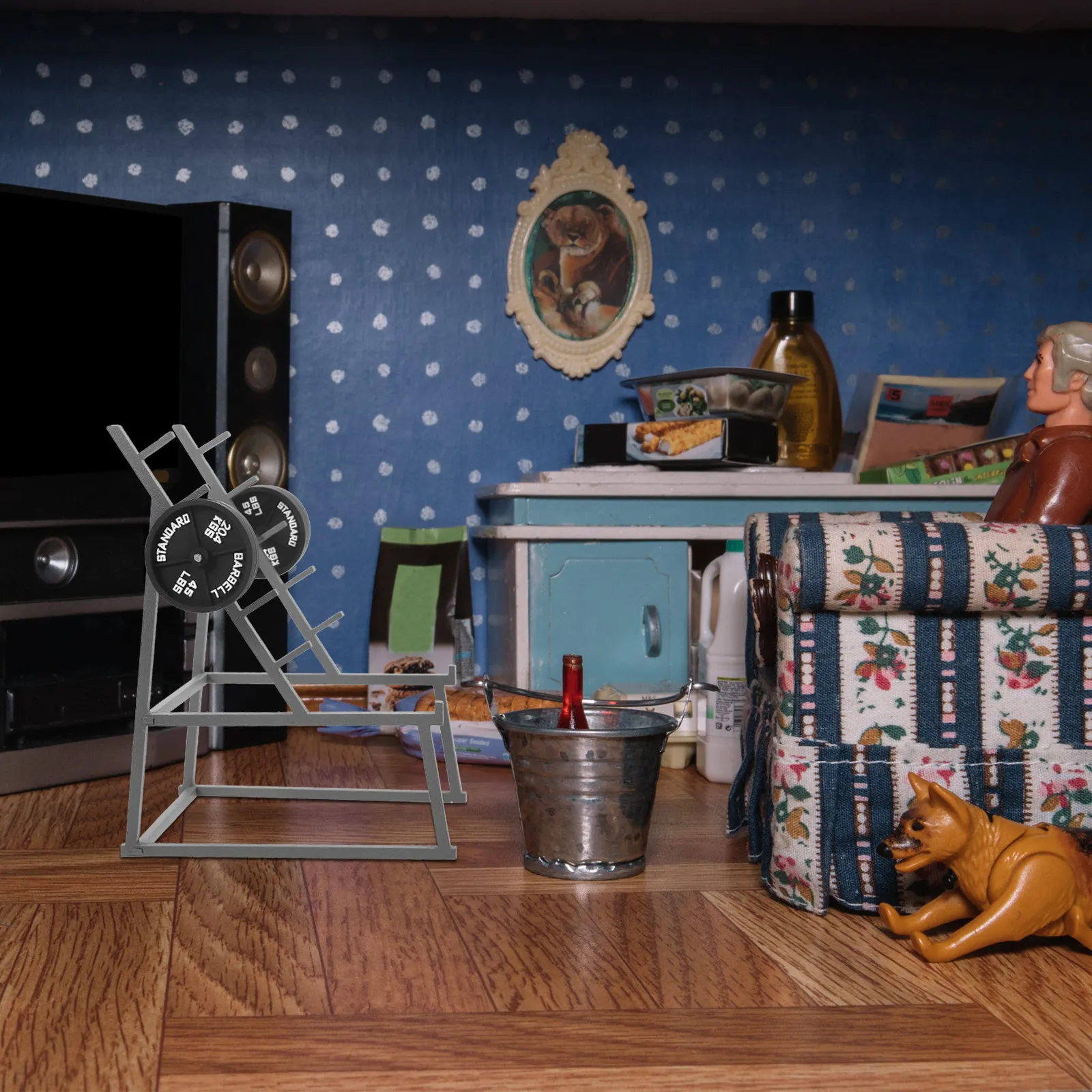 Набор миниатюрных гантелей для фитнеса, имитация маленького спортивного оборудования для декора мини-домиков, аксессуары для спортивной комнаты в кукольном домике
Набор миниатюрных гантелей для фитнеса, имитация маленького спортивного оборудования для декора мини-домиков, аксессуары для спортивной комнаты в кукольном домике