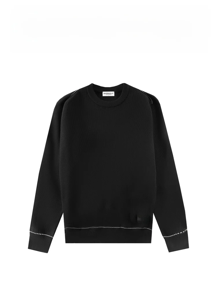 Мужской вязаный свитер BAIRBAOLIY с круглым вырезом, дизайнерский, роскошный, повседневный, из полиэфирного волокна, с длинными рукавами
Мужской вязаный свитер BAIRBAOLIY с круглым вырезом, дизайнерский, роскошный, повседневный, из полиэфирного волокна, с длинными рукавами