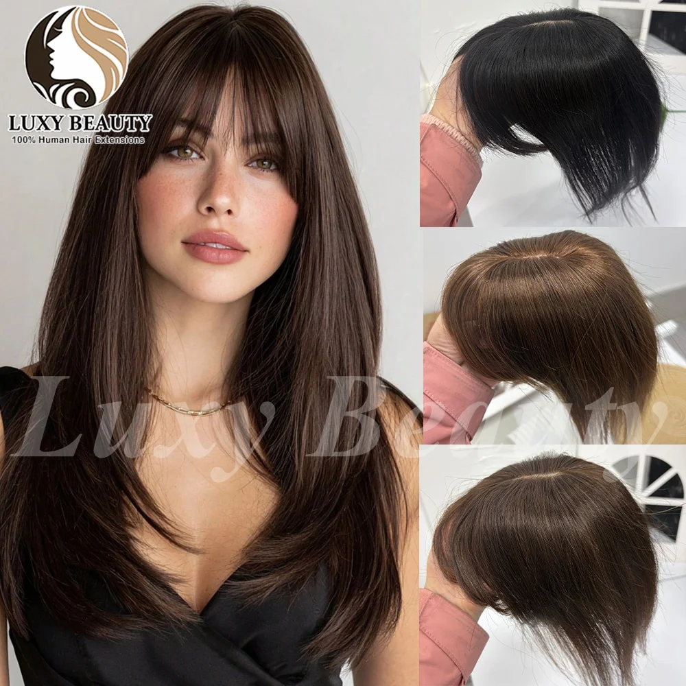Brown Human Hair Toppers With Bangs for Women 8cmX12cm Black Highlights Blonde Skin Scalp Clip in Topper Hair Pieces Human Hair
Brown Human Hair Toppers With Bangs for Women 8cmX12cm Black Highlights Blonde Skin Scalp Clip in Topper Hair Pieces Human Hair