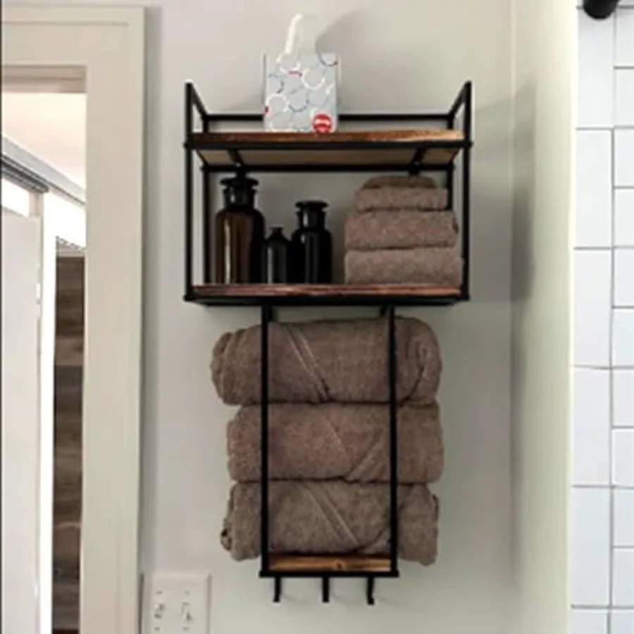 Towel Rack Wall Mounted - Space-Saving Design for Small Bathrooms - Versatile Organizer for Towels Blankets and More - Ideal fo
Towel Rack Wall Mounted - Space-Saving Design for Small Bathrooms - Versatile Organizer for Towels Blankets and More - Ideal fo