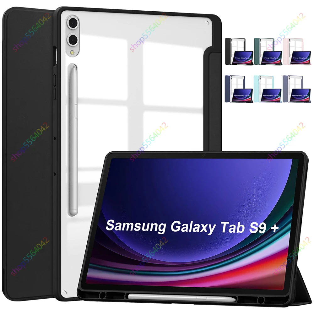 Slim Case for Samsung Galaxy Tab S9 Plus 12.4 Inch 2023 SM-X810/X816B/X818U Smart Acrylic Clear Back Shell with S Pen Holder
Slim Case for Samsung Galaxy Tab S9 Plus 12.4 Inch 2023 SM-X810/X816B/X818U Smart Acrylic Clear Back Shell with S Pen Holder