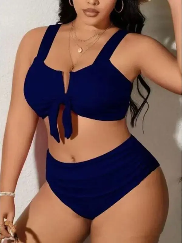 Women's plus Size Ribbed Bikini Swimsuit Two Piece Set Cleanfit Sle Mid-Length A-Line Sve Thiened Ladies Swimwear
Women's plus Size Ribbed Bikini Swimsuit Two Piece Set Cleanfit Sle Mid-Length A-Line Sve Thiened Ladies Swimwear
