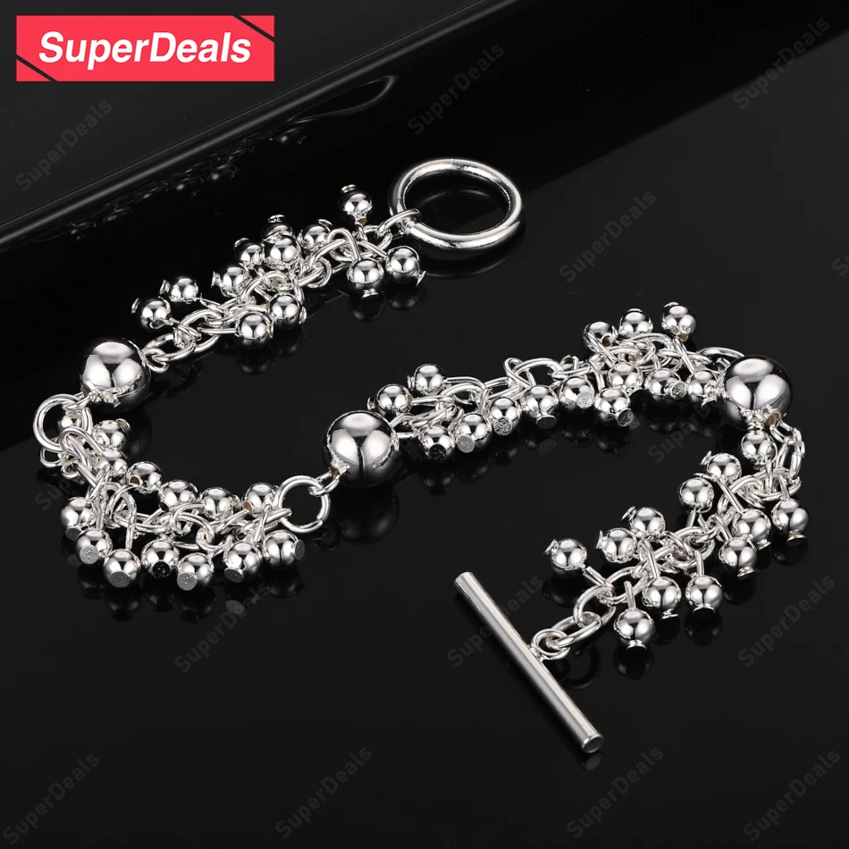 SuperDeals Grape Beads Chain 925 Sterling Silver Bracelet Fashion Charm Jewelry Women Wedding Party Birthday Gifts Accessories
SuperDeals Grape Beads Chain 925 Sterling Silver Bracelet Fashion Charm Jewelry Women Wedding Party Birthday Gifts Accessories