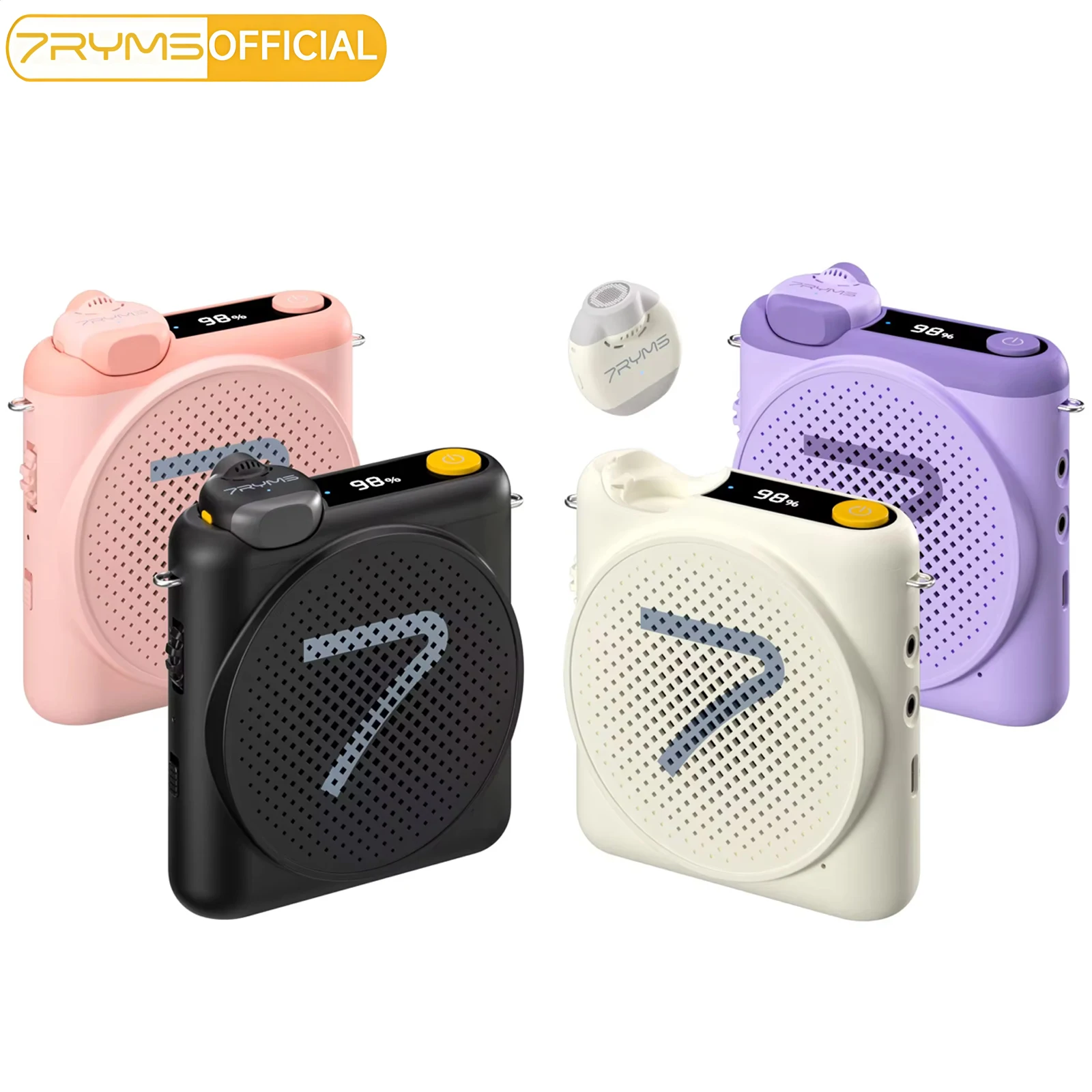 7RYMS WA2 2.4G Wireless Megaphone Speaker, Denoise Voice Amplifier with Lavalier Mic for Teachers, Speech, Tour Guides, Coaches
7RYMS WA2 2.4G Wireless Megaphone Speaker, Denoise Voice Amplifier with Lavalier Mic for Teachers, Speech, Tour Guides, Coaches