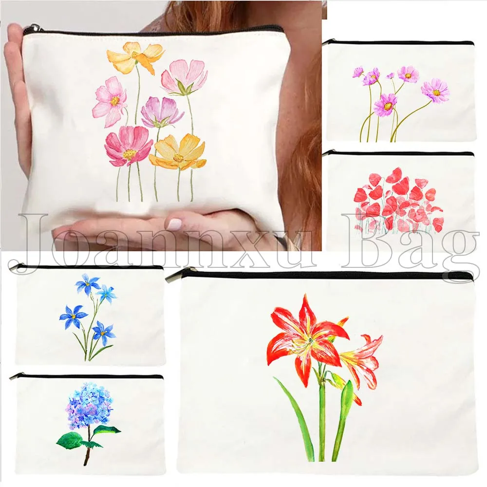 Floral Hand Painted Colorful Cosmos Flowers Poppy Hydrangea Hyacinth Cherry Blossom Canvas Cosmetic Bags Makeup Bag Pouch Wallet
Floral Hand Painted Colorful Cosmos Flowers Poppy Hydrangea Hyacinth Cherry Blossom Canvas Cosmetic Bags Makeup Bag Pouch Wallet
