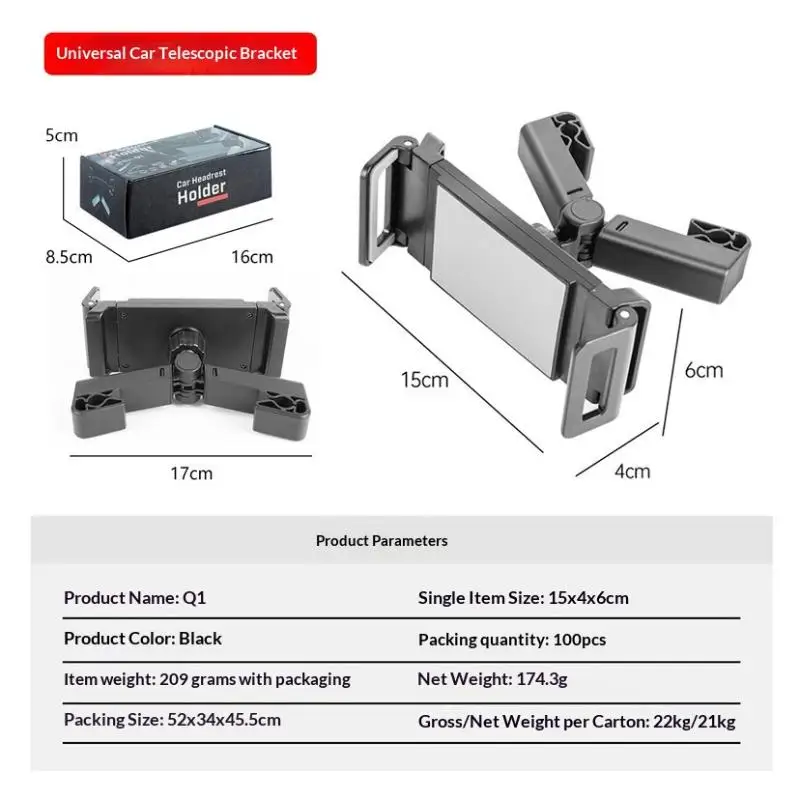 Universal Car Headrest Tablet Mount Holder 360 Degree Rotating For Pad Stand Auto Rear Seat Pillow Bracket Travel Portable
Universal Car Headrest Tablet Mount Holder 360 Degree Rotating For Pad Stand Auto Rear Seat Pillow Bracket Travel Portable