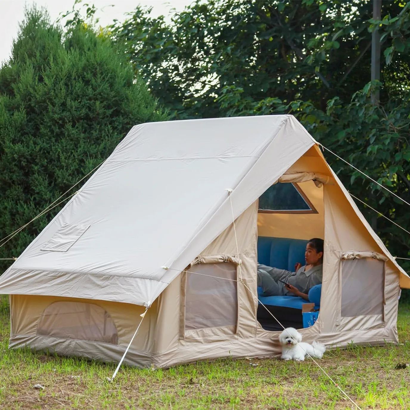 Equipment Smart Library Newest 6.3 Square Meter Newest Design Inflatable Air Outdoor Camping Cabin Tent
Equipment Smart Library Newest 6.3 Square Meter Newest Design Inflatable Air Outdoor Camping Cabin Tent