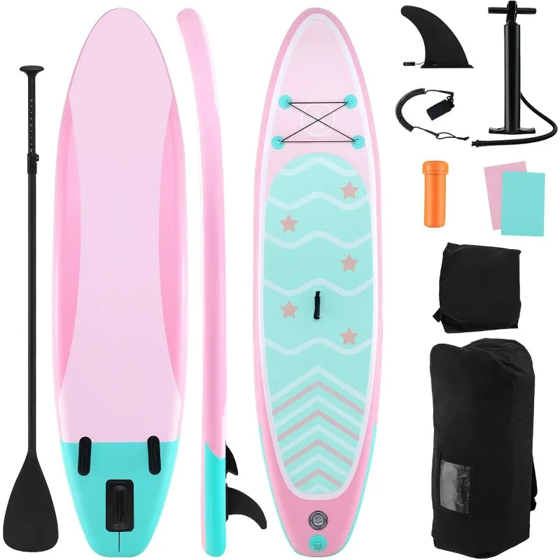 GYMAX 11' x 6" Inflatable Stand Up Paddle Board w/ SUP Accessories,Removable Fin,Paddle,Pump,Blow Up Paddle Boards Standing Boat
GYMAX 11' x 6" Inflatable Stand Up Paddle Board w/ SUP Accessories,Removable Fin,Paddle,Pump,Blow Up Paddle Boards Standing Boat