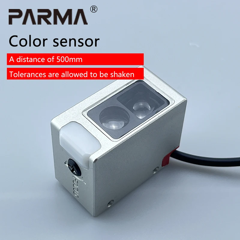 PARMA 500mm long detection distance color sensor adjustable anti-jitter color scale photoelectric sensor PM-T500
PARMA 500mm long detection distance color sensor adjustable anti-jitter color scale photoelectric sensor PM-T500