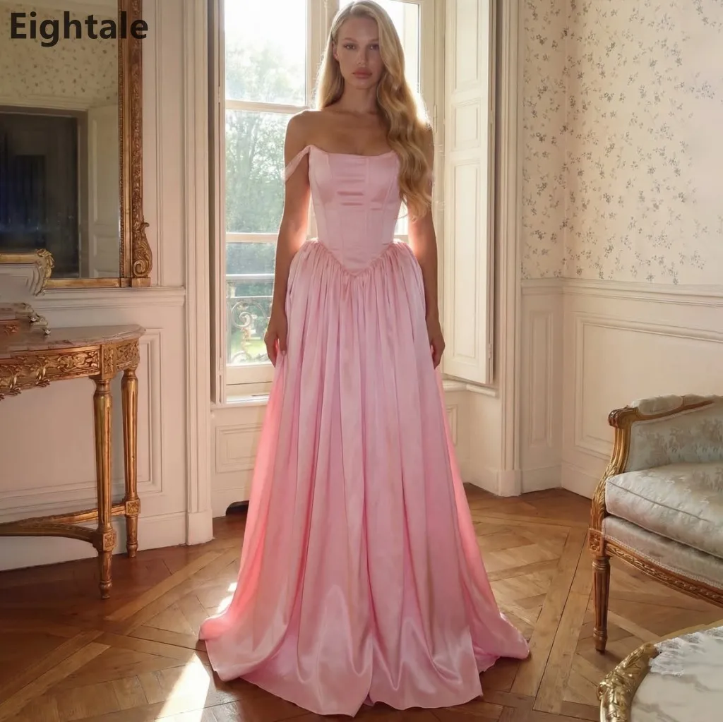Eightale Modern Pink Evening Dresses Off The Shoulder A-Line Formal Prom Dresses Shiny Long Birthday Party Gowns Customized
Eightale Modern Pink Evening Dresses Off The Shoulder A-Line Formal Prom Dresses Shiny Long Birthday Party Gowns Customized