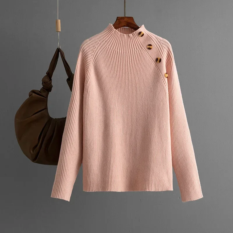 Warm Buttoned Sweater for Women, Oversized Comfy Knit Pullover, Long Sleeve Loose Top for Fall and Winter
Warm Buttoned Sweater for Women, Oversized Comfy Knit Pullover, Long Sleeve Loose Top for Fall and Winter