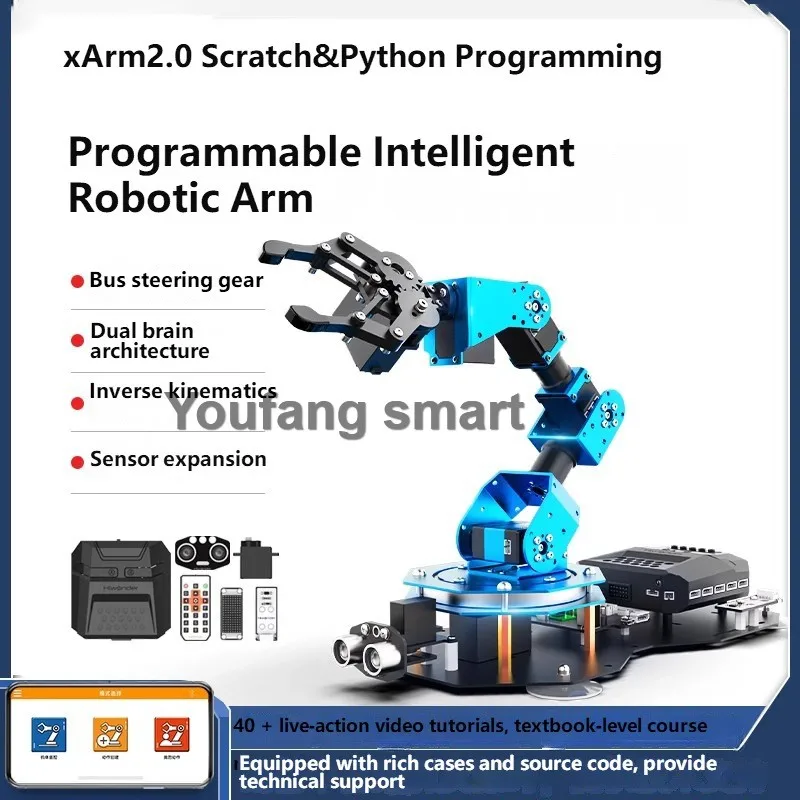 XArm20, 500 г, нагрузка 6 Dof, интеллектуальная роботизированная рука, поддержка царапин и сборки Python, программируемый робот-манипулятор, коготь, набор, игрушки «сделай сам»
XArm20, 500 г, нагрузка 6 Dof, интеллектуальная роботизированная рука, поддержка царапин и сборки Python, программируемый робот-манипулятор, коготь, набор, игрушки «сделай сам»