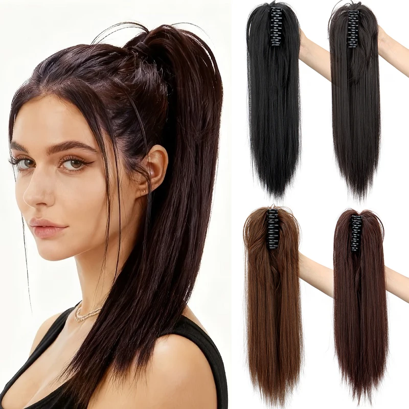 18Inch Synthetic Long Straight Ponytail Claw Clip Heat Resistant Hairpiece for Women Daily Party Use Easy Wear
18Inch Synthetic Long Straight Ponytail Claw Clip Heat Resistant Hairpiece for Women Daily Party Use Easy Wear