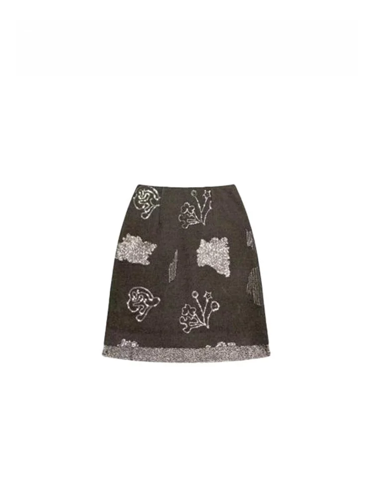 Ele Heavy Embroidery Unique Skirt Women's Faion Trend High Waist A-Line Skirt Casual UV Protection No
Ele Heavy Embroidery Unique Skirt Women's Faion Trend High Waist A-Line Skirt Casual UV Protection No