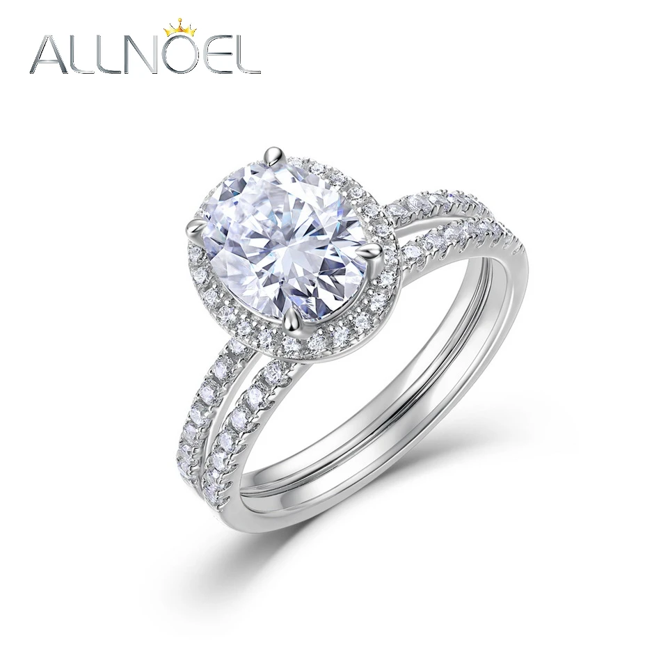 ALLNOEL Oval 7*9mm Moissanite Bridal Ring Set for Woman 925 Silver Wedding Engagement Luxury Gift Certified Jewelry Wholesale
ALLNOEL Oval 7*9mm Moissanite Bridal Ring Set for Woman 925 Silver Wedding Engagement Luxury Gift Certified Jewelry Wholesale