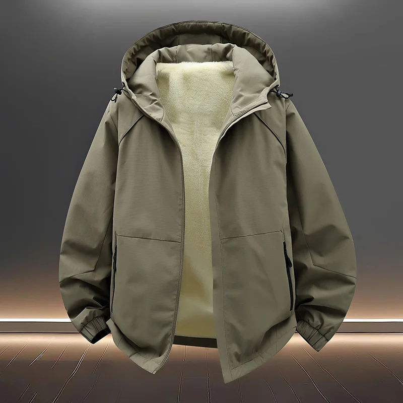Men Autumn and Winter Fleece Parkas Fleece Inside Multi Bag Jacket Outdoor Waterproof Windproof Coat Couple Trendy Brand Jacket
Men Autumn and Winter Fleece Parkas Fleece Inside Multi Bag Jacket Outdoor Waterproof Windproof Coat Couple Trendy Brand Jacket