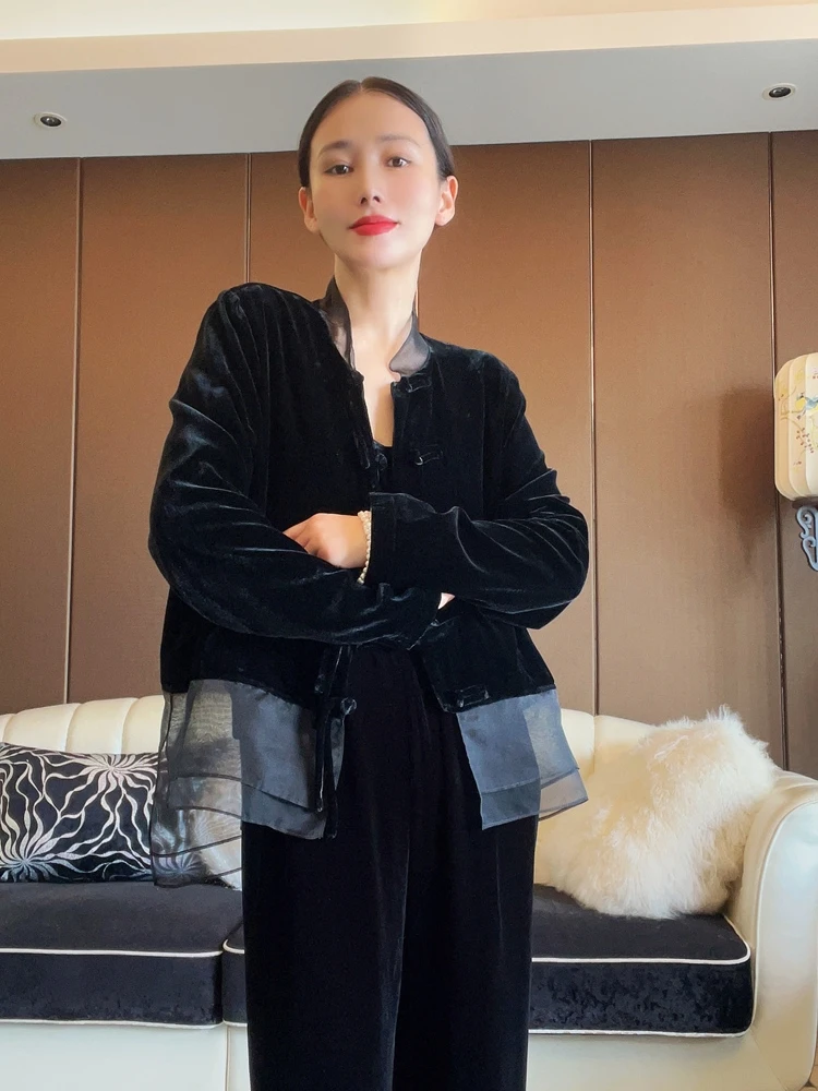 Fashionable Silk Velvet Women's Jacket Short Outerwear Long Sleeve Ogeesha Patchwork Button Autumn F3450 Commute Style Regula...
Fashionable Silk Velvet Women's Jacket Short Outerwear Long Sleeve Ogeesha Patchwork Button Autumn F3450 Commute Style Regula...