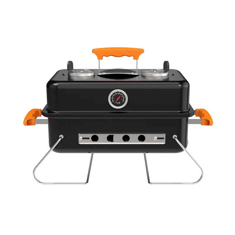 Portable Tabletop Charcoal BBQ Grill with Temperature Gauge Foldable Legs Heat Resistant Handles Outdoor Camping Barbecue Grill
Portable Tabletop Charcoal BBQ Grill with Temperature Gauge Foldable Legs Heat Resistant Handles Outdoor Camping Barbecue Grill