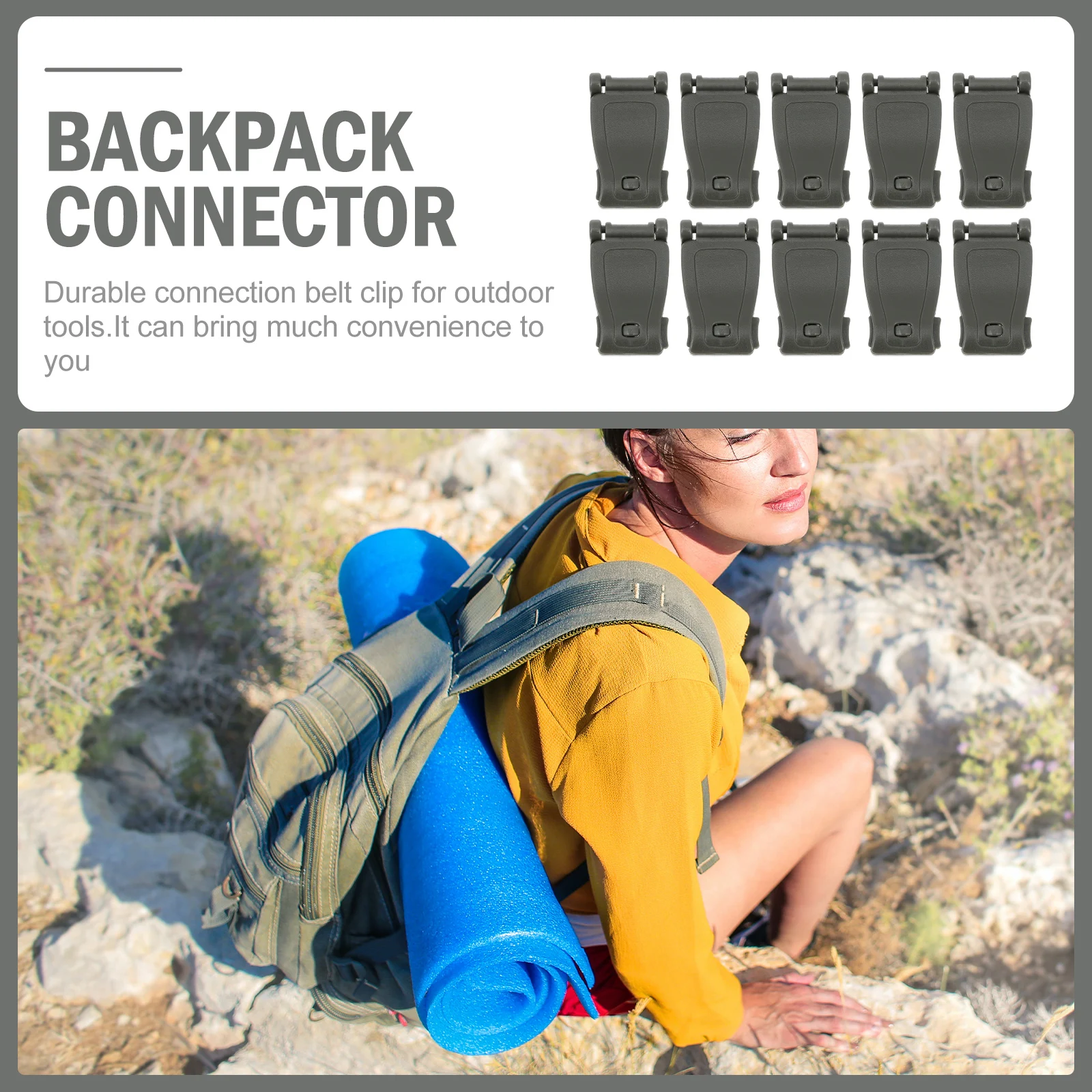 Quick Release Buckles Backpack Strap Connector for Bag Straps Hunting Bag Webbing Fixing Buckle Camping Mountaineering Gear
Quick Release Buckles Backpack Strap Connector for Bag Straps Hunting Bag Webbing Fixing Buckle Camping Mountaineering Gear