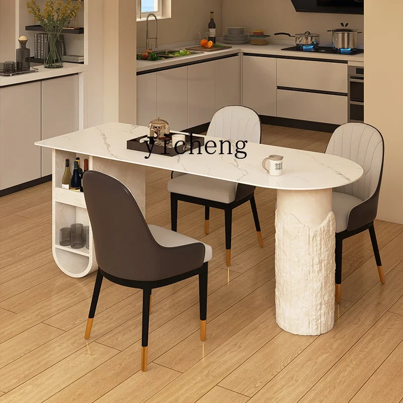 semicircular rock slab island dining table integrated household light luxury small apartment wabi sabi wind advanced
semicircular rock slab island dining table integrated household light luxury small apartment wabi sabi wind advanced