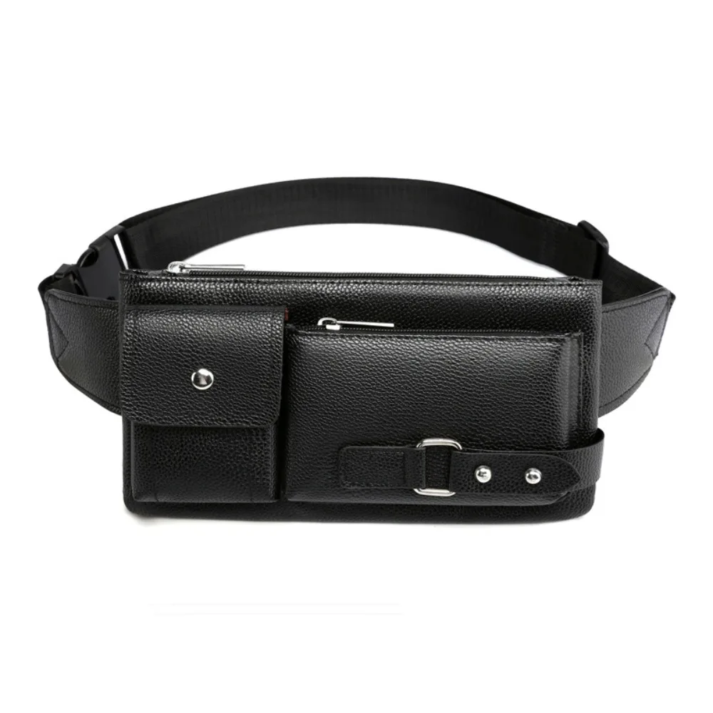 Large-capacity Man's Leather Waist Bag Waterproof Single Shoulder Multi Pocket Fanny Pack Adjustable Belt Strap Korean Style
Large-capacity Man's Leather Waist Bag Waterproof Single Shoulder Multi Pocket Fanny Pack Adjustable Belt Strap Korean Style